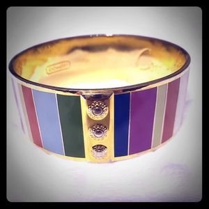 Coach multi colored bangle bracelet